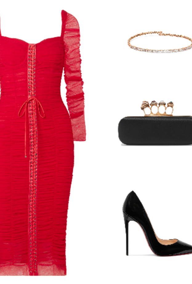 Alexander McQueen كلاتش باللون الأسود من