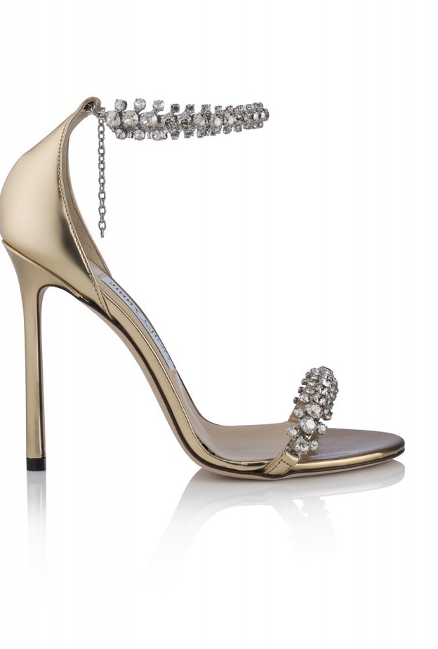 صندال SHILOH - MIRROR LEATHER W JEWEL CRYSTAL - SILVER.