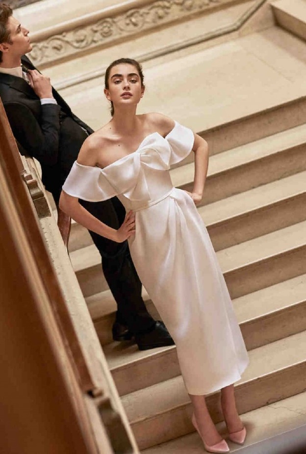 فساتين زفاف متوسطة الطول