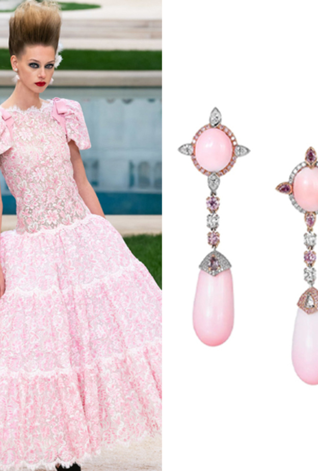 فستان أرماني بريفيهArmani Prive ومجوهرات شانيل Chanel