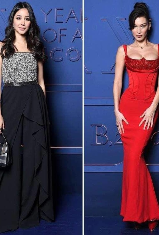 ما الذي جمع إطلالة أسيل عمران ببيلا حديد؟