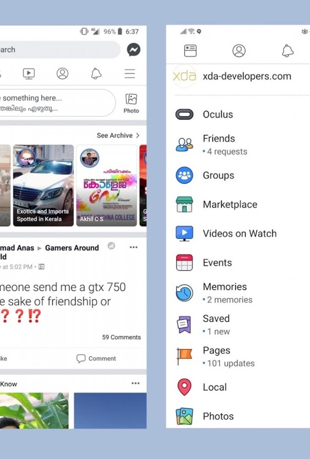 فيسبوك تأتي بواجهة مستخدم جديدة يكتسحها اللون الأبيض بدل اللون الازرق