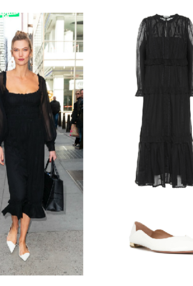 ايملي راتاجكوسكي أنيقة في فستان أسود ناعم