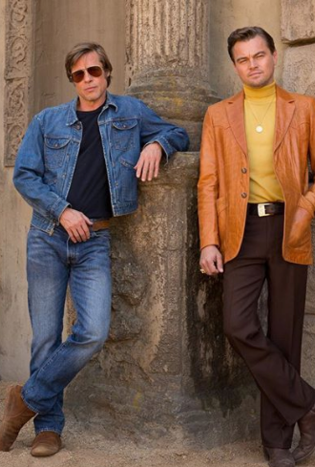 براد بيت وليوناردو دي كابريو في once upon a time in hollywood