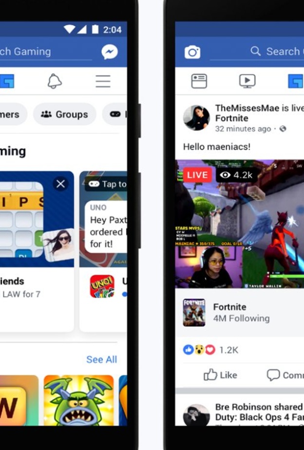 فيس بوك يظهر تبويب جديد خاص بالألعاب