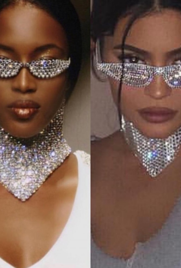 كيلي جينر بنظارات مرصعة بالكريستال