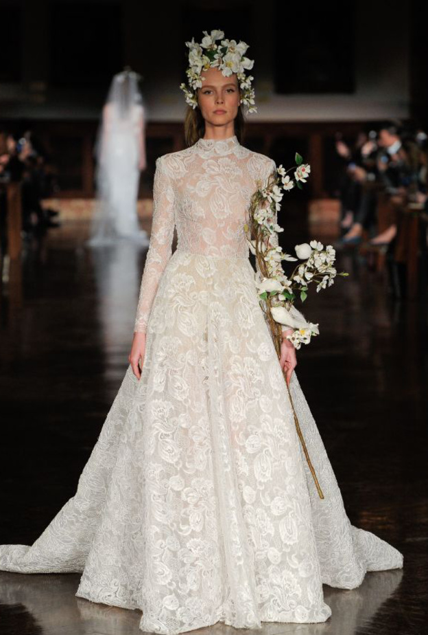 فساتين زفاف دانتيل من مجموعة ماغي سوتيرو موضة ربيع 2019