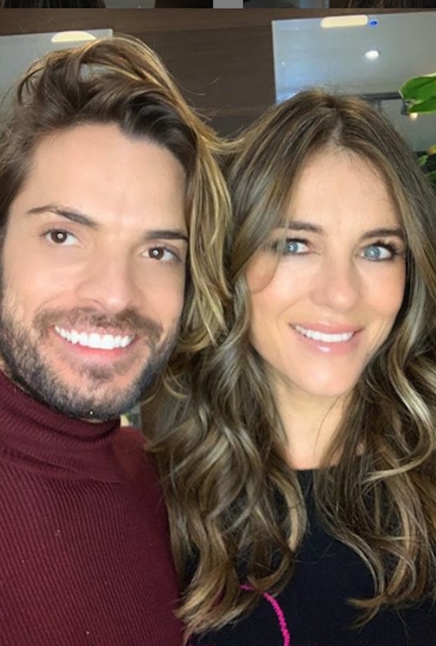 Paollo Sagerah مع Liz Hurley