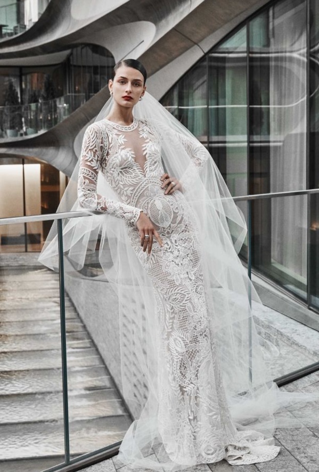 اجمل طرحات العروس الطويلة من مجموعة Marchesa