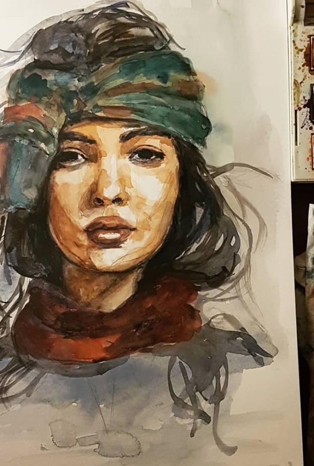  من أعمال الرسامة السعودية رحمة سليمان