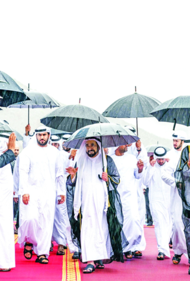 حاكما الشارقة ورأس الخيمة يدشنان طريق خورفكان الجديد في الإمارات