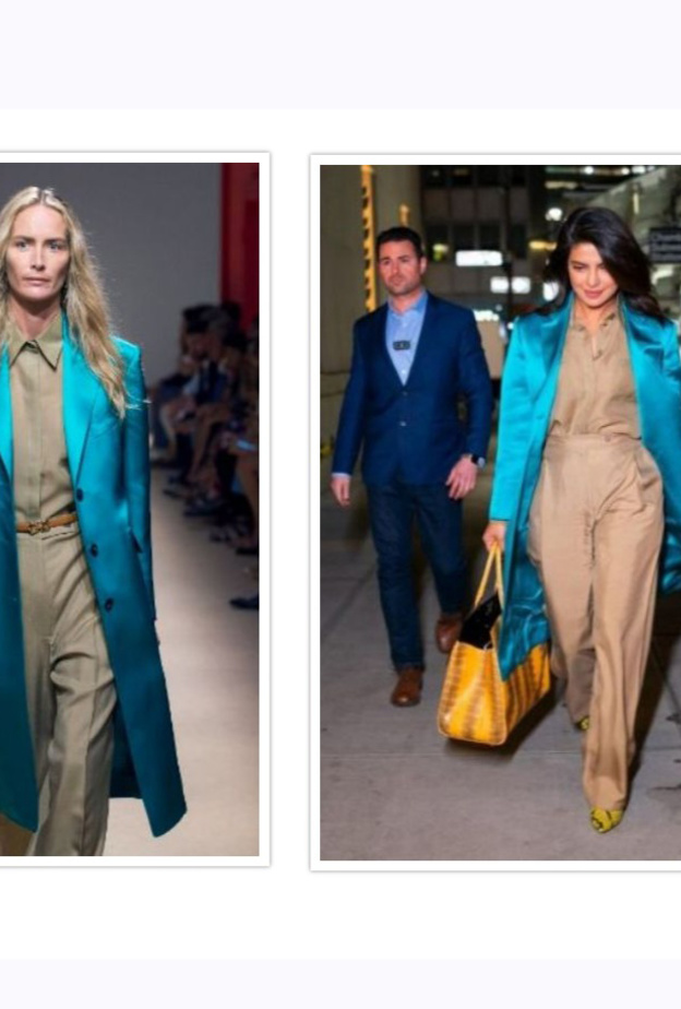 معطف بريانكا شوبرا الأزرق