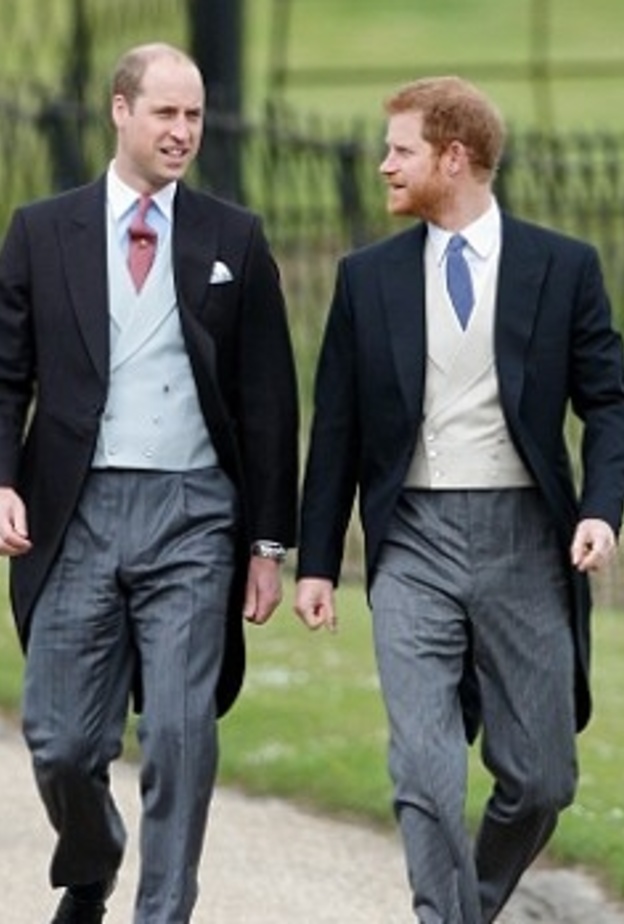 الأمير هاري مع كيت ميدلتون والأمير وليام