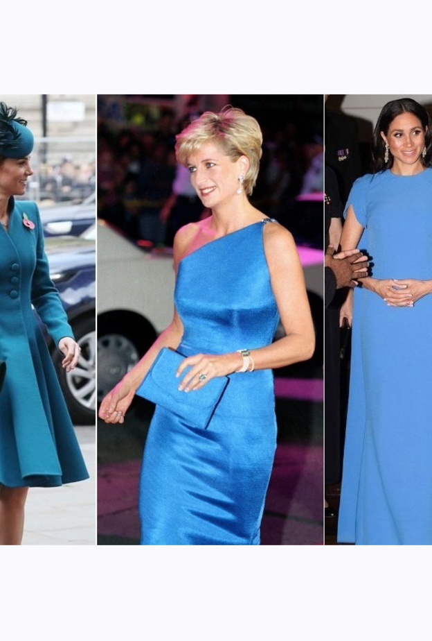 أجمل إطلالات الأميرات والملكات باللون الأزرق، فأي إطلالة تختارين؟