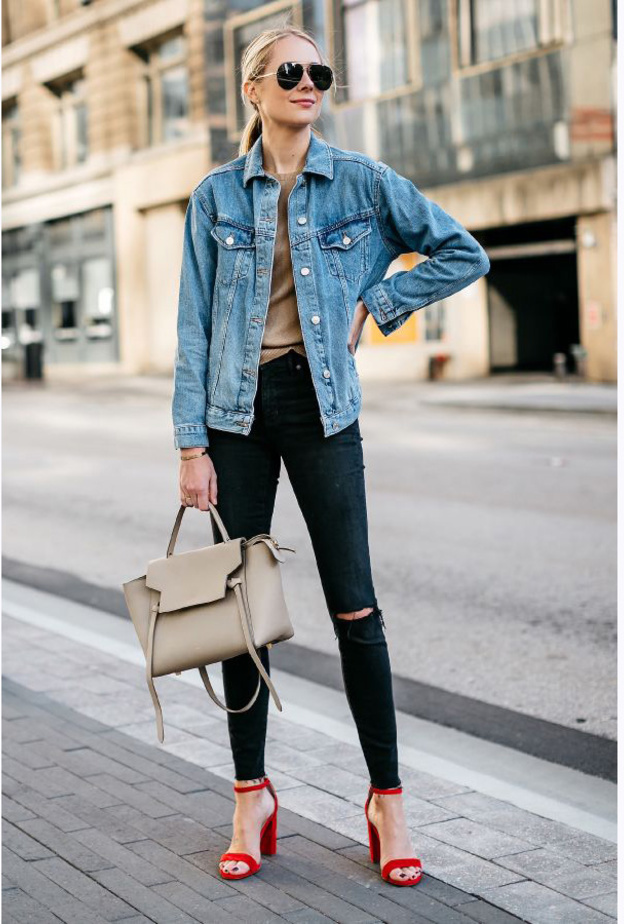 اجمل الاطلالات العصرية نسقيها في الجاكيت الجينز