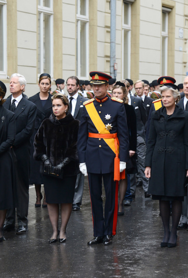 أفراد العائلات الملكية في جنازة الدوق الأكبر الراحل للكسمبورغ