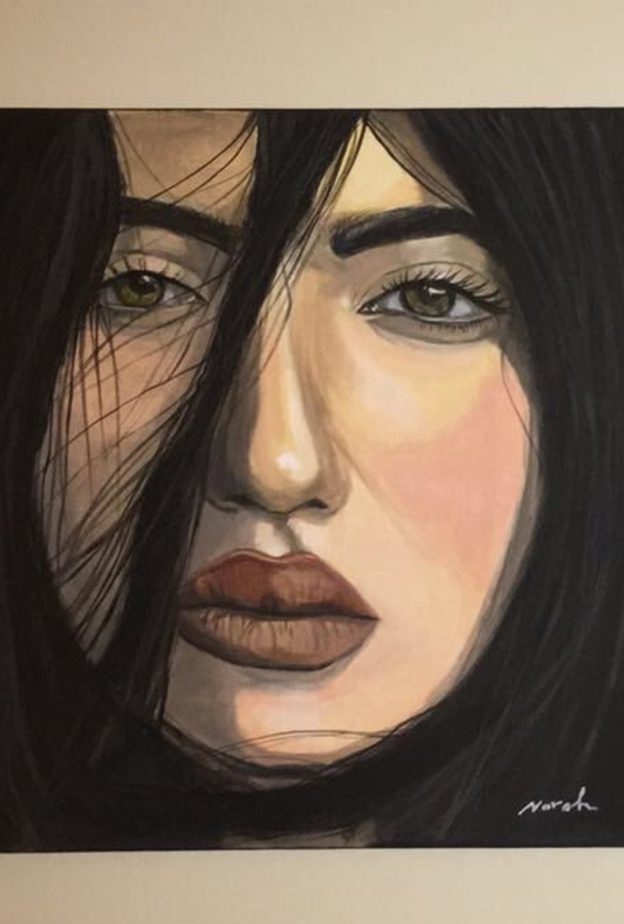 احدى لوحات الرسامه السعوديه نوره القحطاني