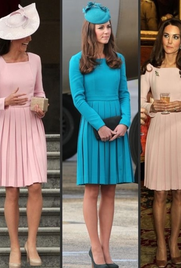 3 فستانين متشابهة بألوان مختلفة من تصميم إميليا ويكستيد