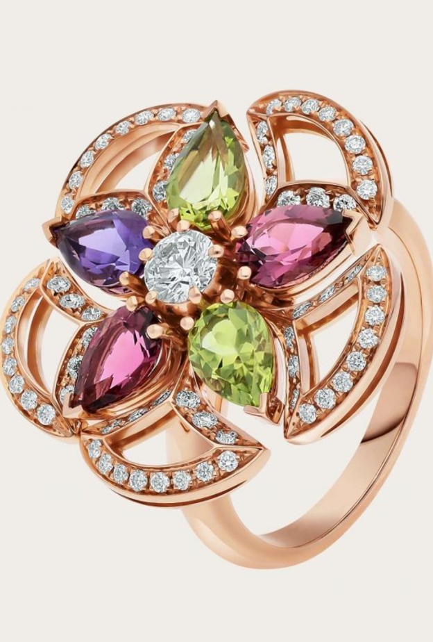 موديلات خواتم خطوبة باحجار ملونة لعروس 2019 من دار De Grisogono