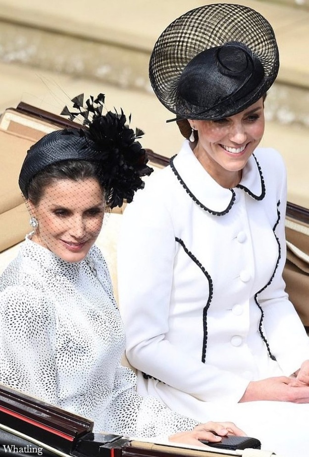 ظهرت الملكة ليتيزيا وكيت ميدلتون بأناقة ملفتة في الحفل الملكي The Order of the Garter service