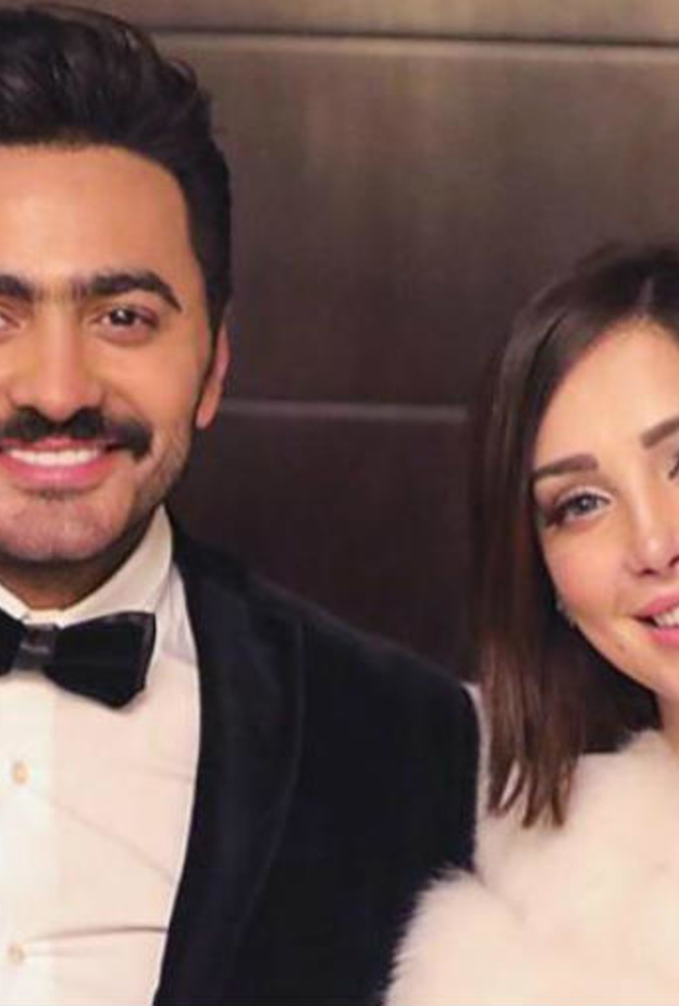 تامر حسني وبسمة بوسيل 