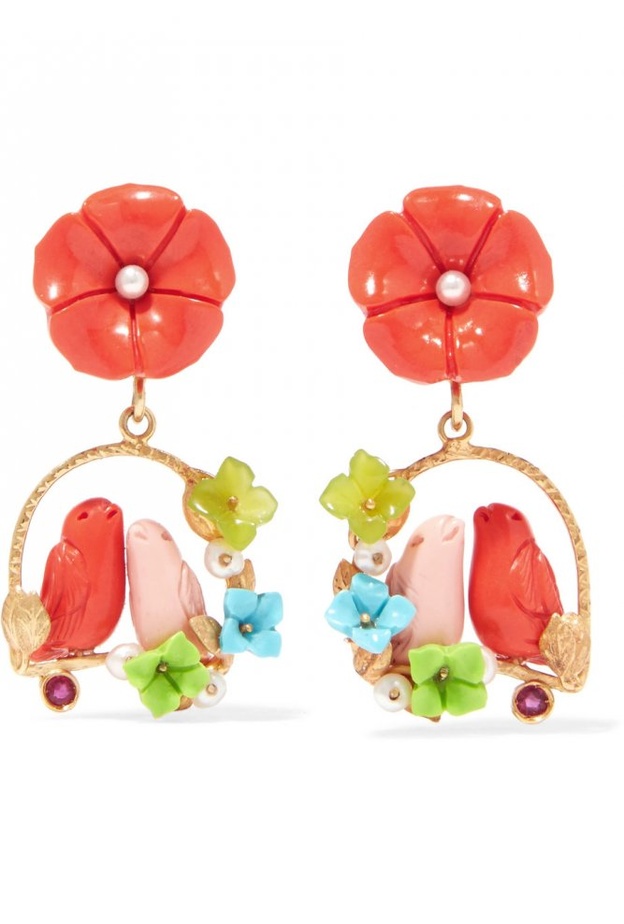 أقراط أحجار كريمة