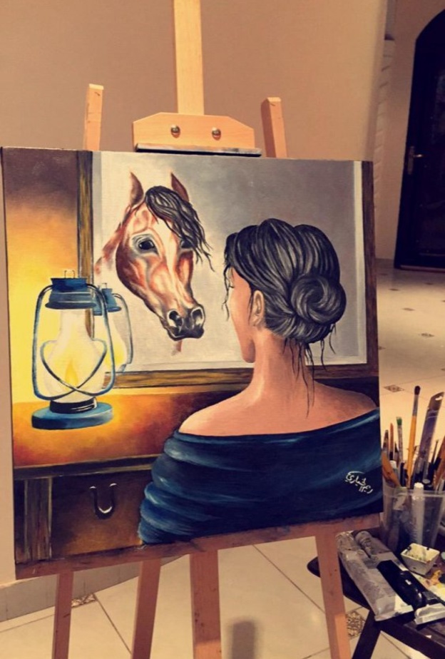  احدى رسومات الفنانة السعودية ريم الخياري