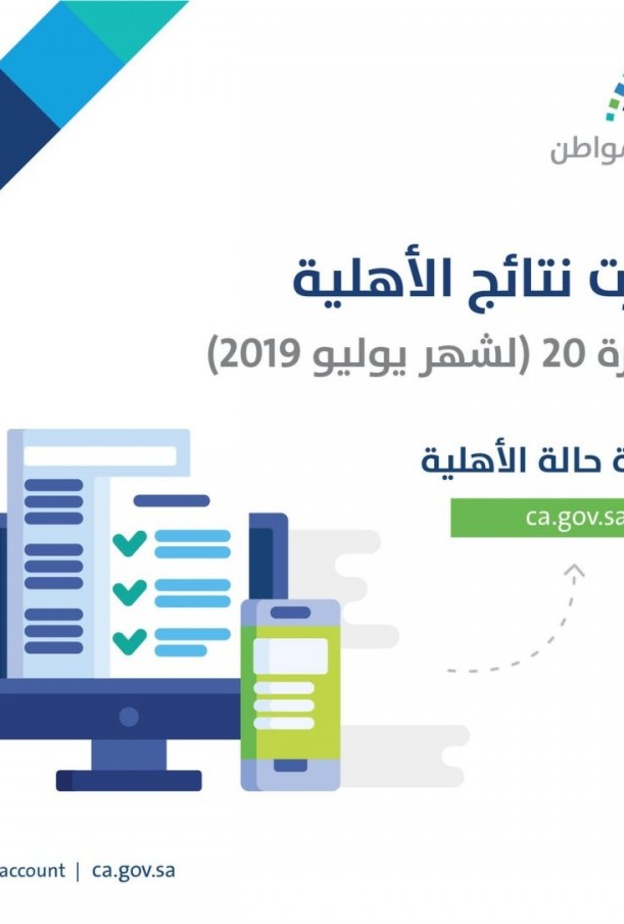  حساب المواطن يعلن نتائج الأهلية لشهر يوليو 2019