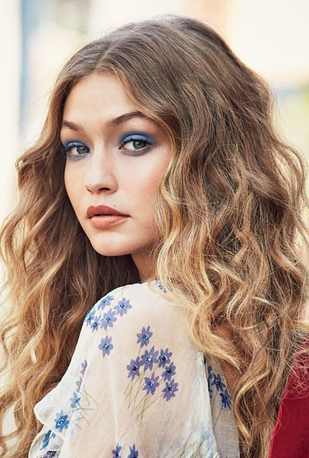 تسريحات الشعر الويفي مستوحى من جيجي حديد