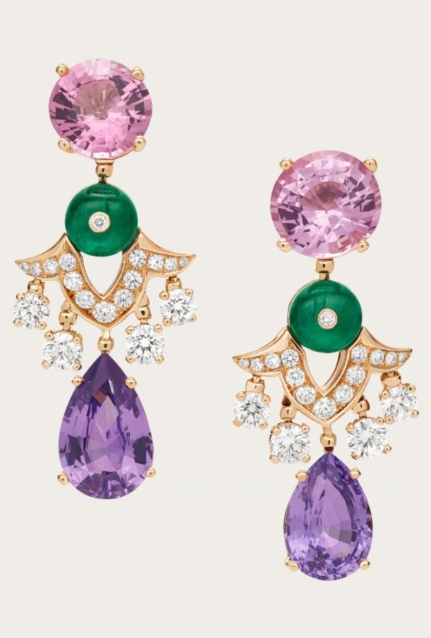 اقراط ملونة لعروس صيف 2019 من دار بلغاري Bvlgari