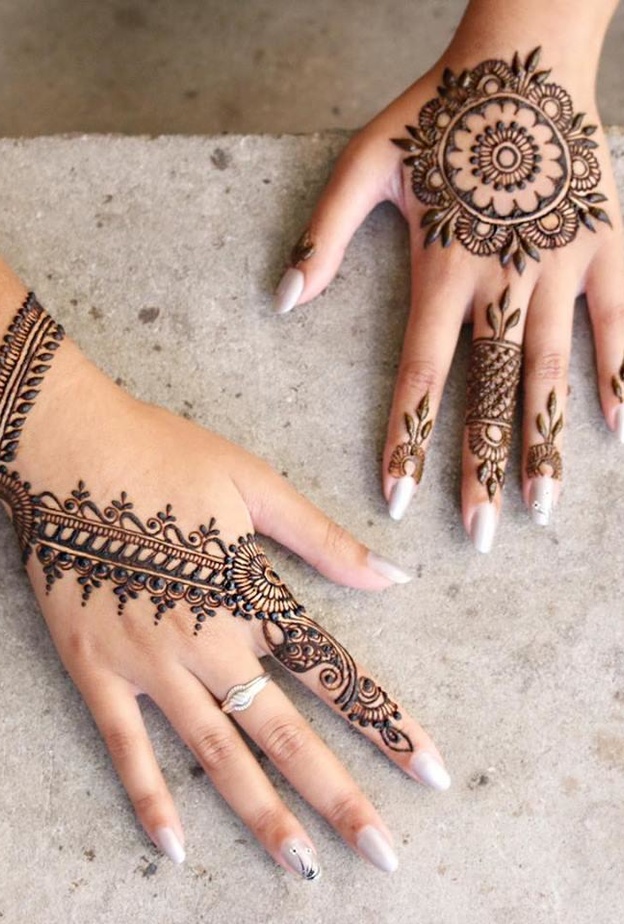 استخدمي التصاميم الدائرية للحنة