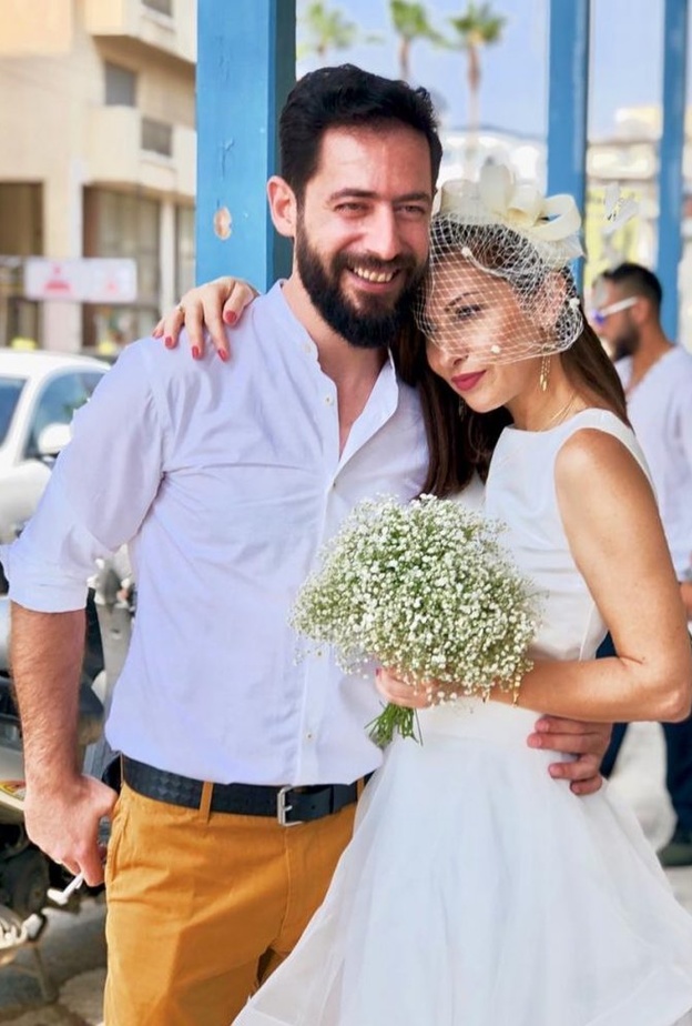 جورج صليبي خلال حفل الزفاف