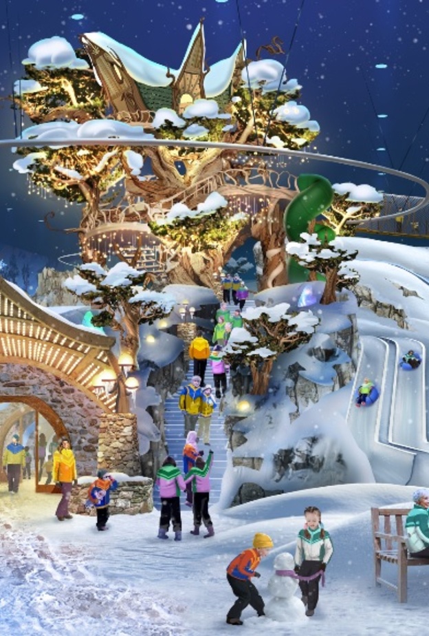 أكبر حديقة ألعاب ثلجية مغطاة في العالم على أرض الإمارات