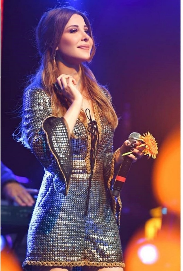 إطلالة نانسي عجرم في حفلتها في قبرص يوم أمس