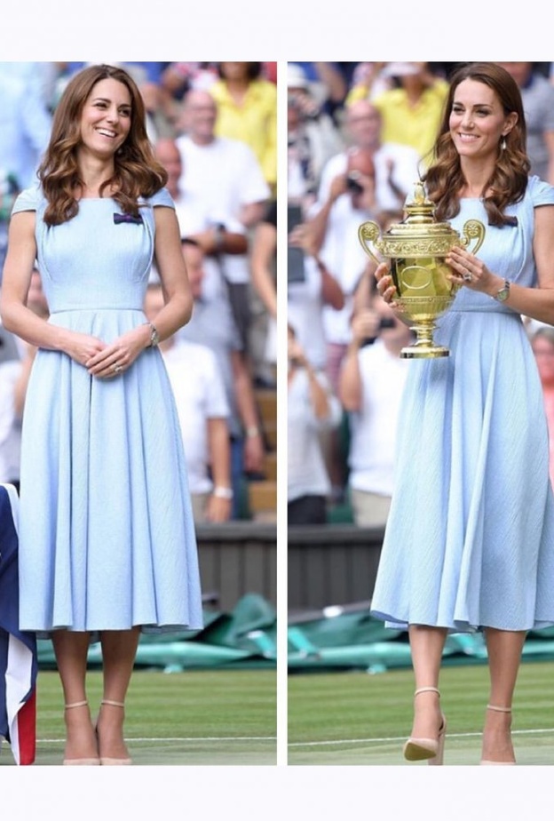 إطلالة الاميرة كيت ميدلتون kate Middleton خلال حضورها نهائي بطولة ويمبلدون Wimbledon للتنس