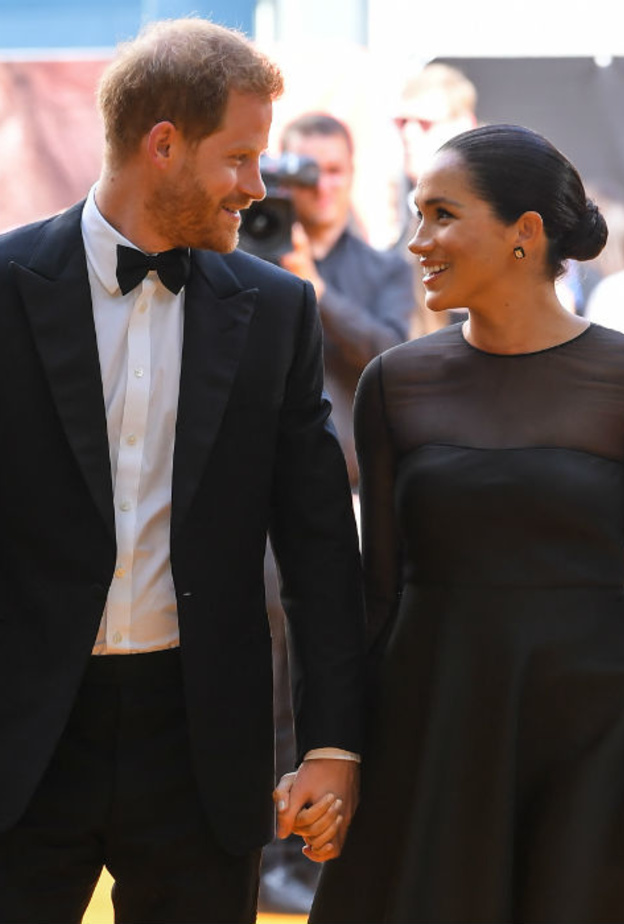 ميغان ماركل والأمير هاري في العرض الأول لفيلم Lion King