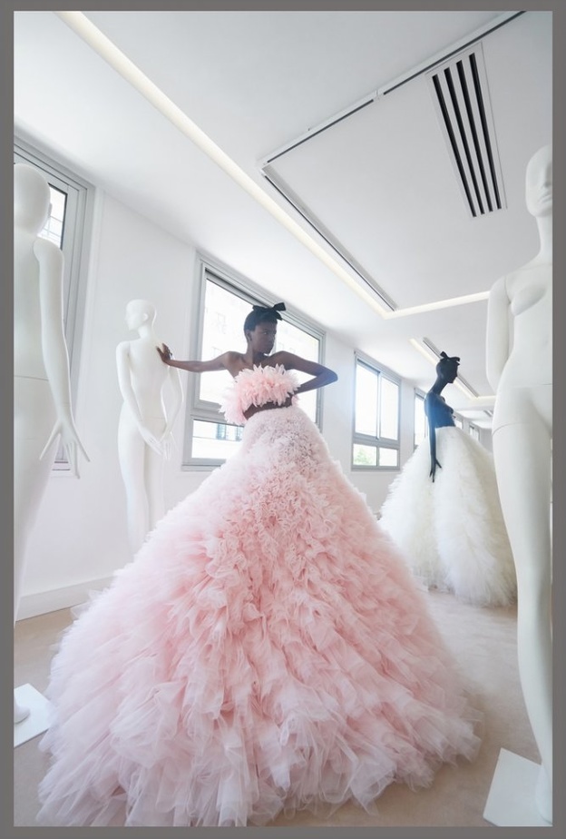  فساتين خطوبة منفوشة باللون الزهري من مجموعة Giambattista Valli