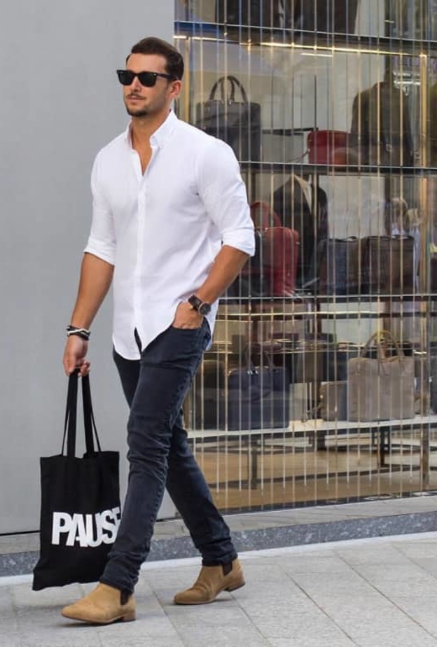 اطلالات صيفية بالقميص الابيض