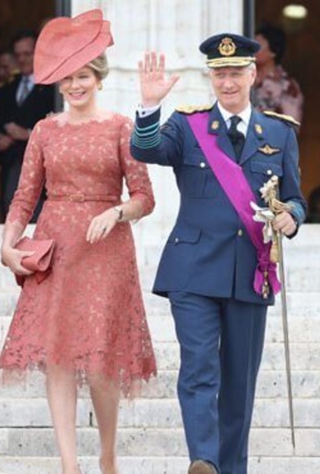 العائلة البلجيكية المالكة في احتفالات اليوم الوطني لبلجيكا