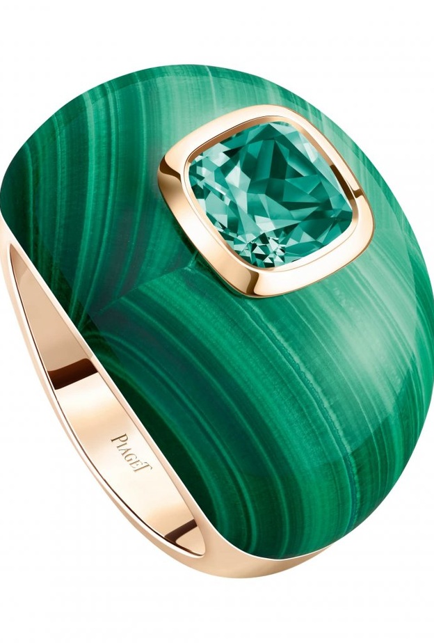 خواتم عروس مرصعه بالأخضر من دار Chaumet