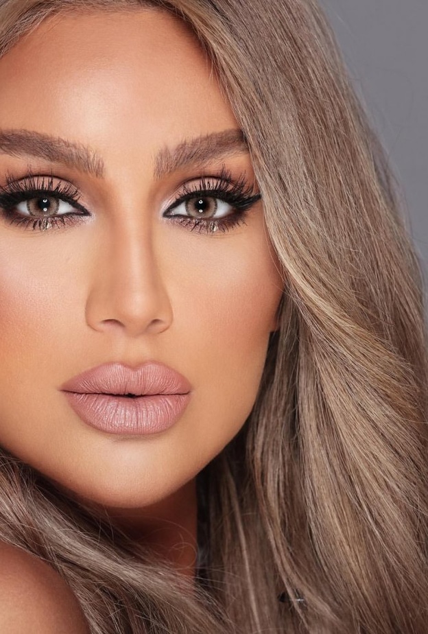 طريقة عمل الكونتور البارز والنود على الشفاه بأسلوب مايا دياب