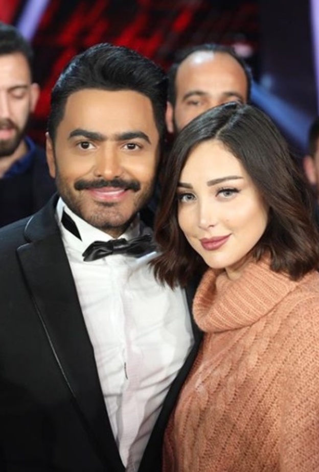 تامر حسني وبسمة بوسيل