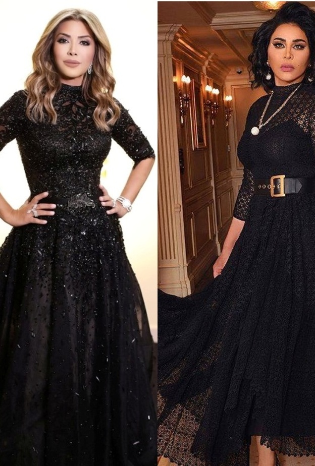  فستان باللون الفضي مزيّن بالشك من تصميم زهير مراد