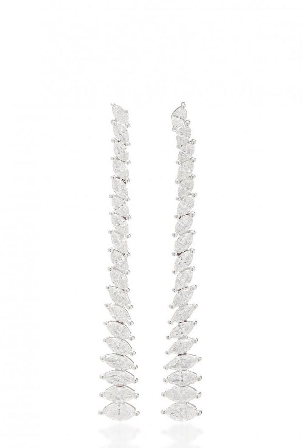 أقراط ذهب طراز شاندلير مزينة بالماسات من Jacque Aishe