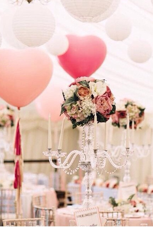 افكار لتزيين طاولات الاعراس من انستقرام