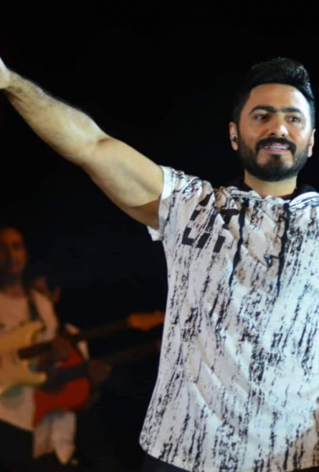 تامر حسني في الحفل