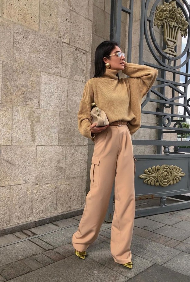 اطلالات احادية بألوان ترابية