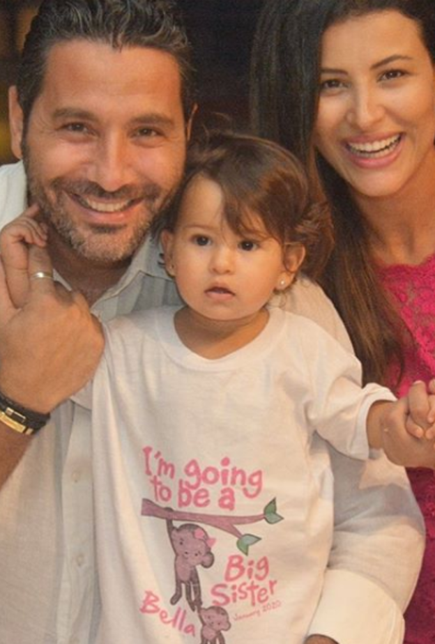 وسام بريدي وريم السعيدي وابنتهما بيلا