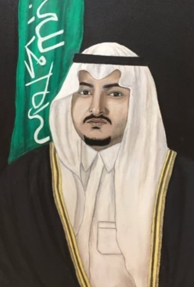 احدى لوحات الرسامة السعودية زهره الكريع