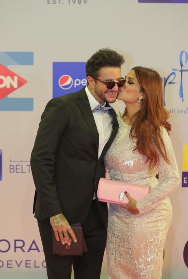 احمد الفيشاوي وزوجته